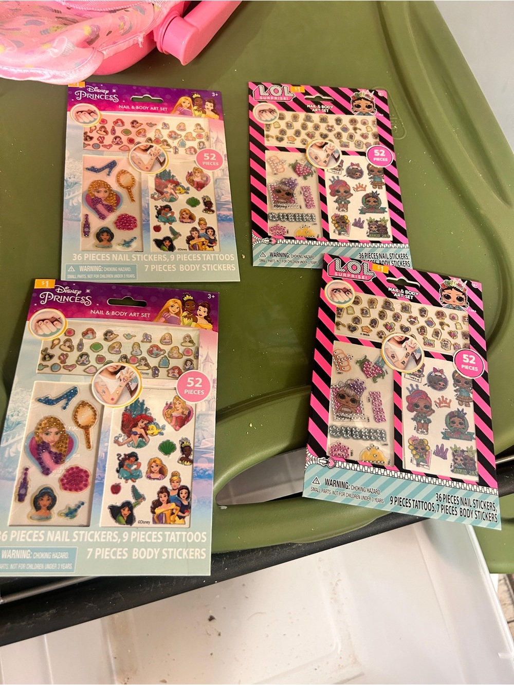 Disney and Lol surprise Nail & Body Sticker Set